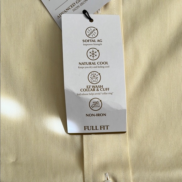 Roundtree & Yorke Yellow Dress Shirt Classic Style - Picture 5 of 9